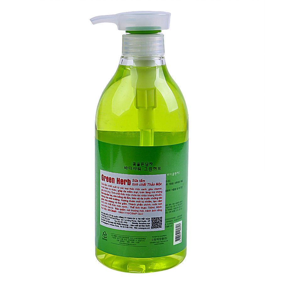 Sữa Tắm Tinh Chất Thảo Mộc Somang Cosmetic Green Herb (750ml)