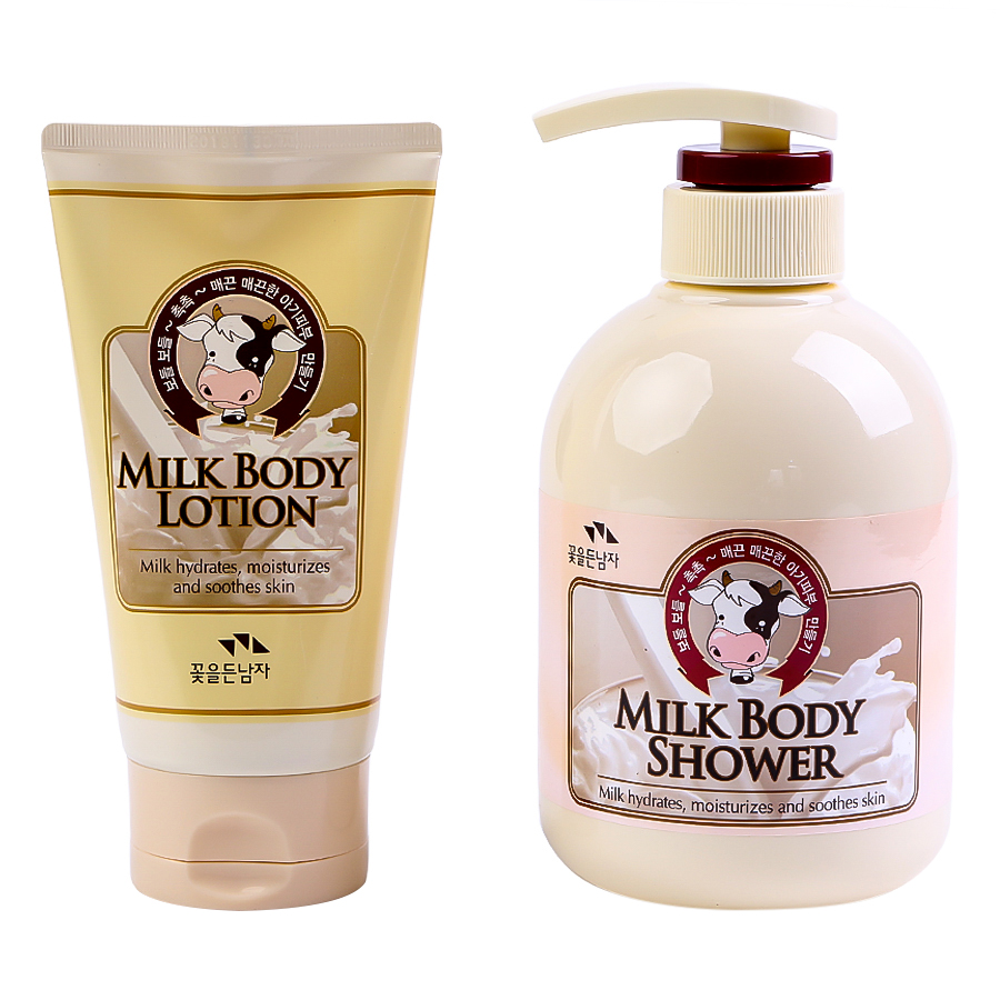 Bộ Sữa Tắm Và Dưỡng Thể Tinh Chất Sữa Cosmocos Milk Body Care