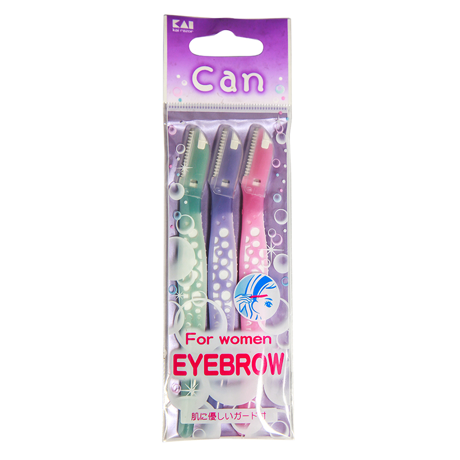 Dao Cạo Lông Mày Kai Can Eyebrow (Gói 3 Chiếc)