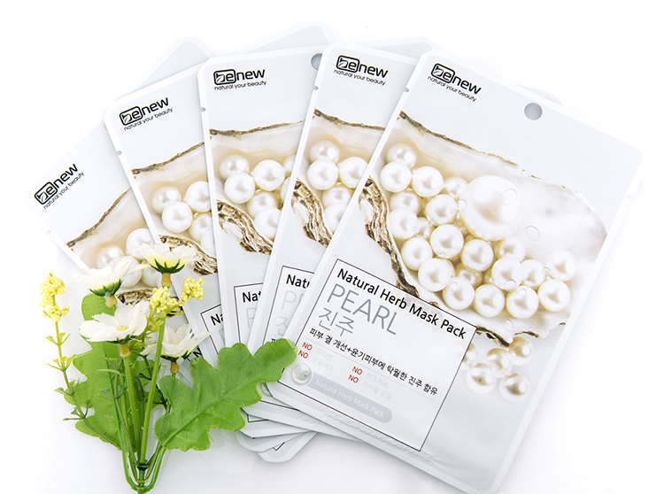 Mặt Nạ Ngọc Trai Benew Natural Herb Mask Pack Pearl COMBO 10 LÁ