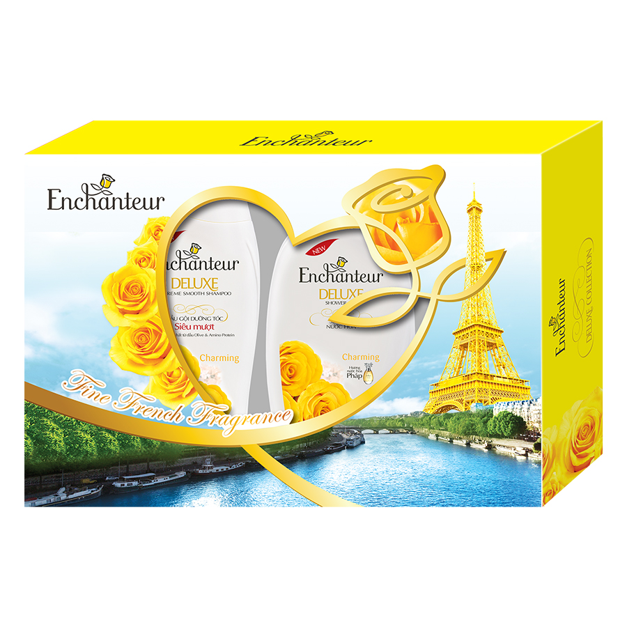 Combo 2 Hộp Quà Enchanteur Charming Dầu Gội (180g) + Sữa Tắm (180g)