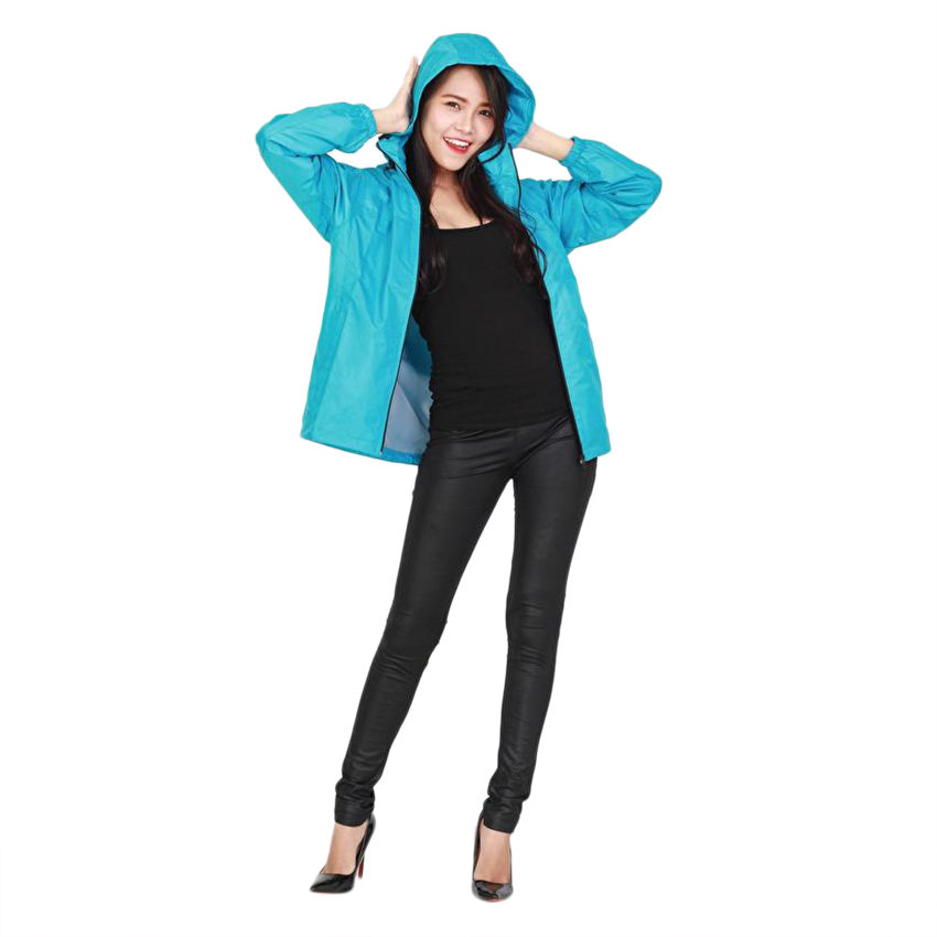 Áo Khoác Dù 2 Lớp Unisex Sportslink (Xanh Bích) - Size
