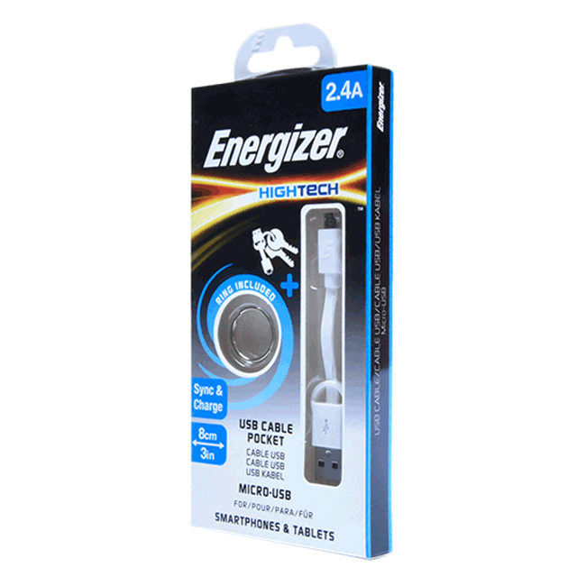 Cáp Sạc Energizer Micro USB Pocket 8cm