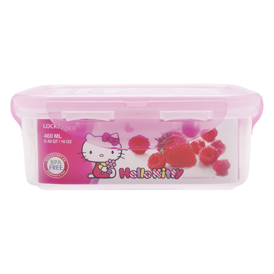 Hộp Nhựa Hình Chữ Nhật Lock&amp;Lock Hello Kitty LKT818 (460ml)