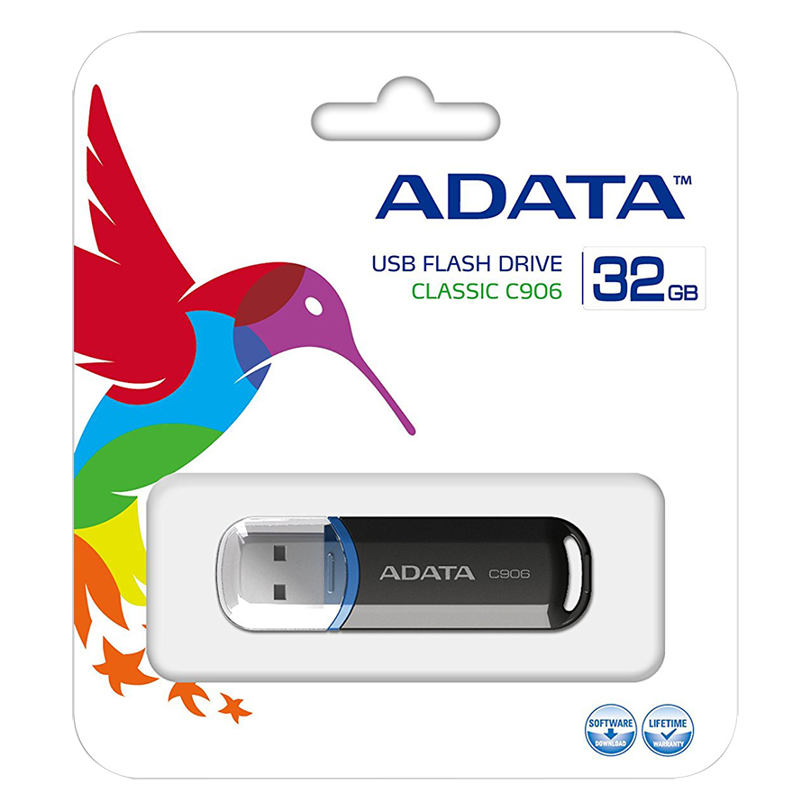 USB Adata C906 (32GB) - Đen - Hàng Chính Hãng