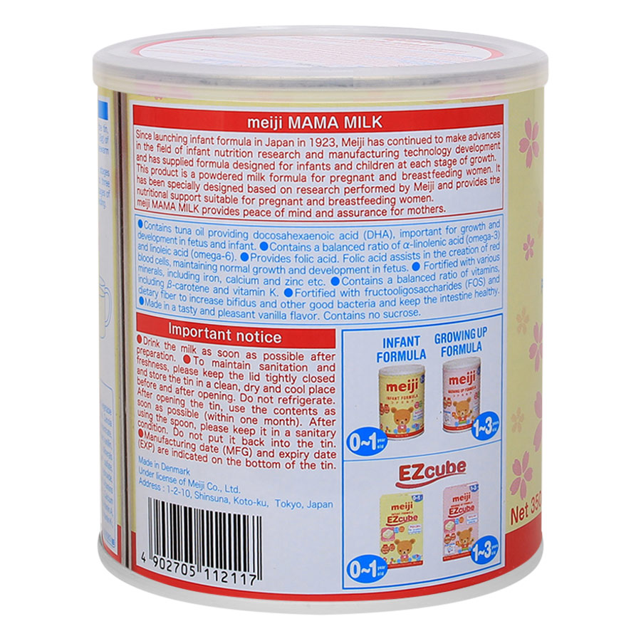 Sữa Bột Meiji Mama Dành Cho Phụ Nữ Mang Thai Và Cho Con Bú