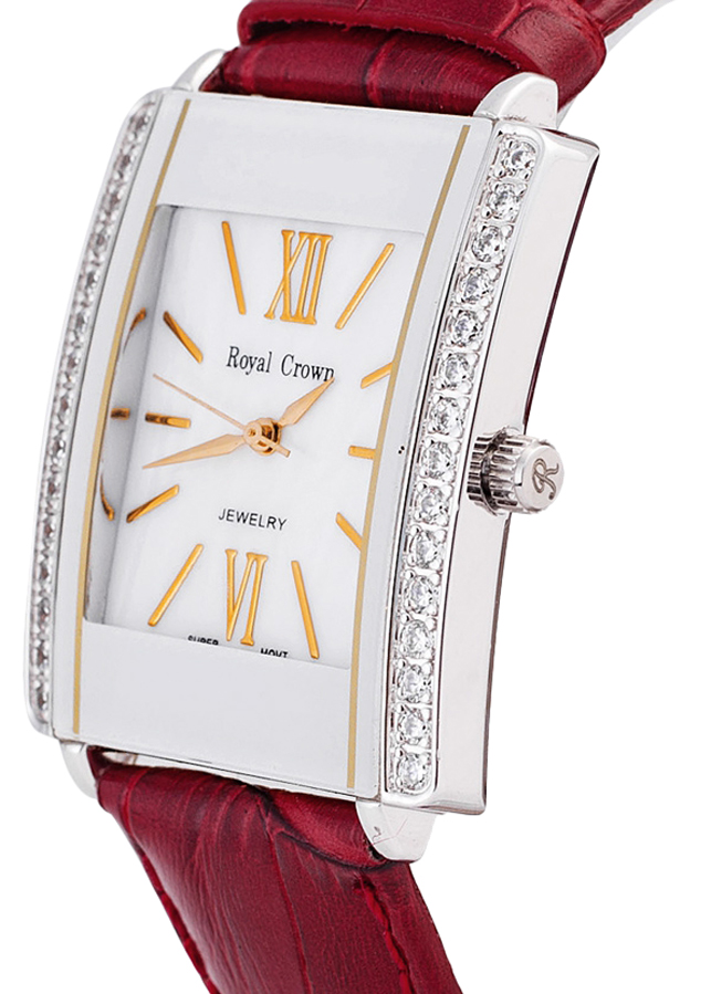 Đồng Hồ Nữ Dây Da Royal Crown 3645ST - Đỏ