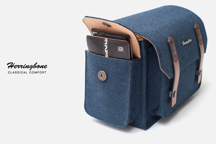 Túi Máy Ảnh Herringbone Papaspocket 3 Medium - Navy