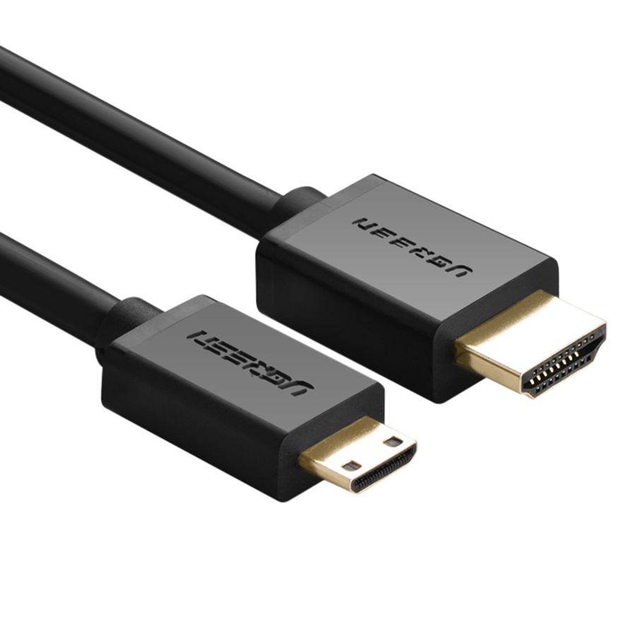 Cáp Mini HDMI To HDMI Ugreen HD108 10118 (3m) - Đen - Hàng Chính Hãng