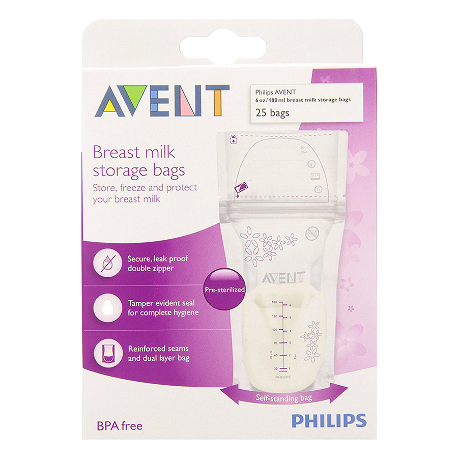 Hộp 25 Túi Trữ Sữa Philips Avent SCF603/25 (180ml)