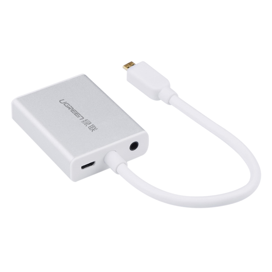 Cáp Mini HDMI To VGA Ugreen 40217 - Trắng - Hàng Chính Hãng