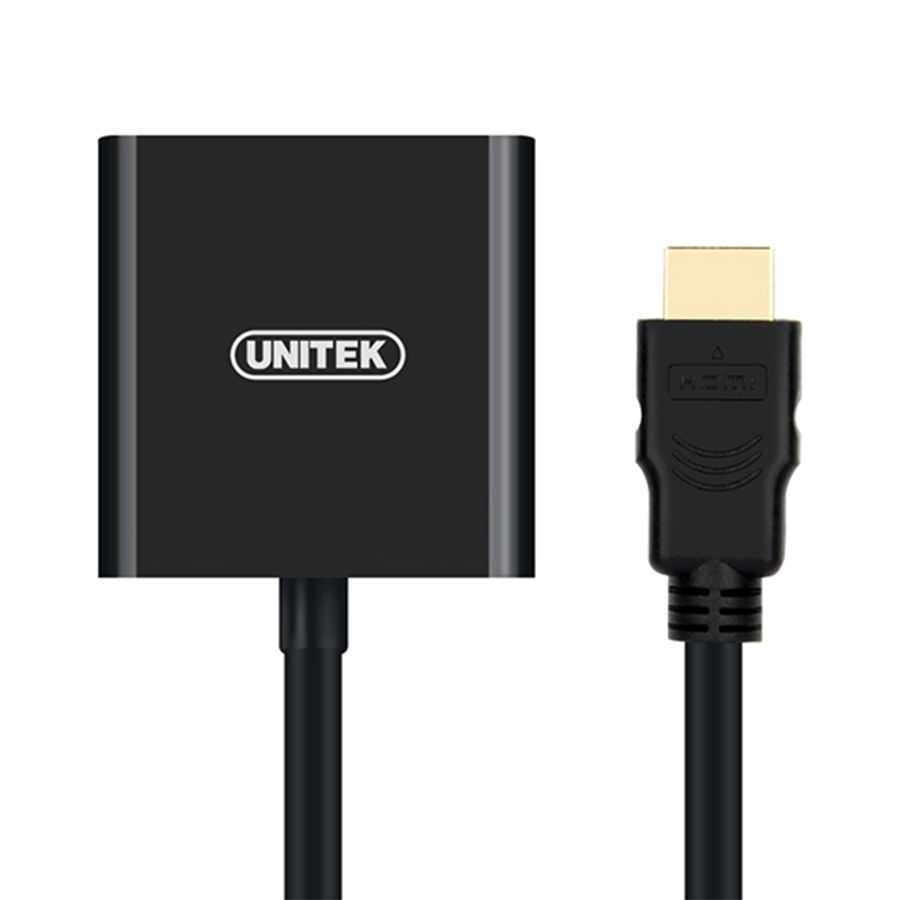 Cáp Chuyển HDMI Ra VGA Unitek Y6333 (0.2m) - Hàng Chính Hãng