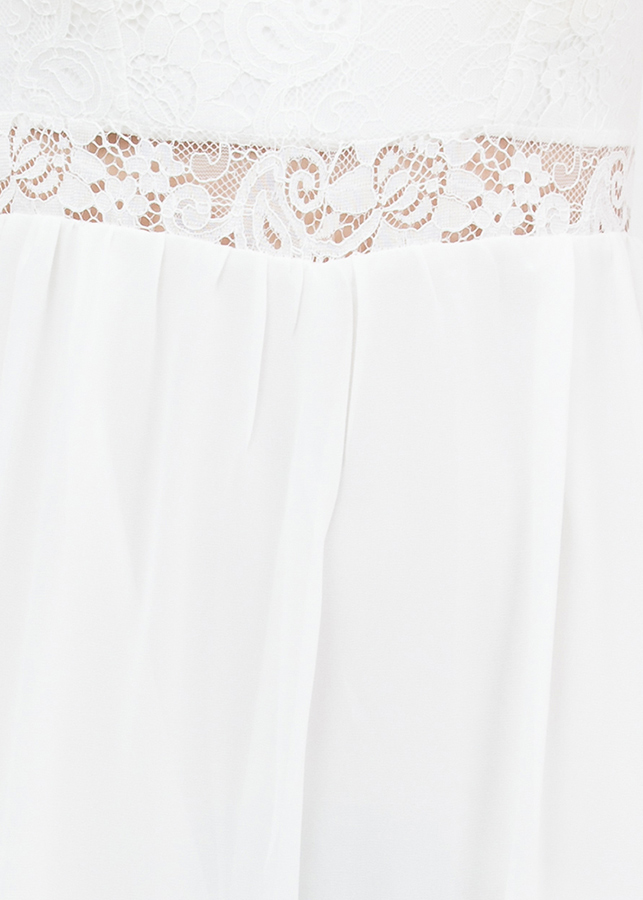 Đầm maxi cổ yếm phối ren hoa Amun DMA121