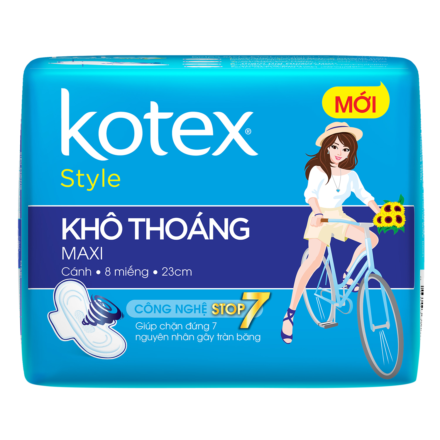 Băng Vệ Sinh Kotex Khô Thoáng Lưới Siêu Thấm - Maxi Cánh 8