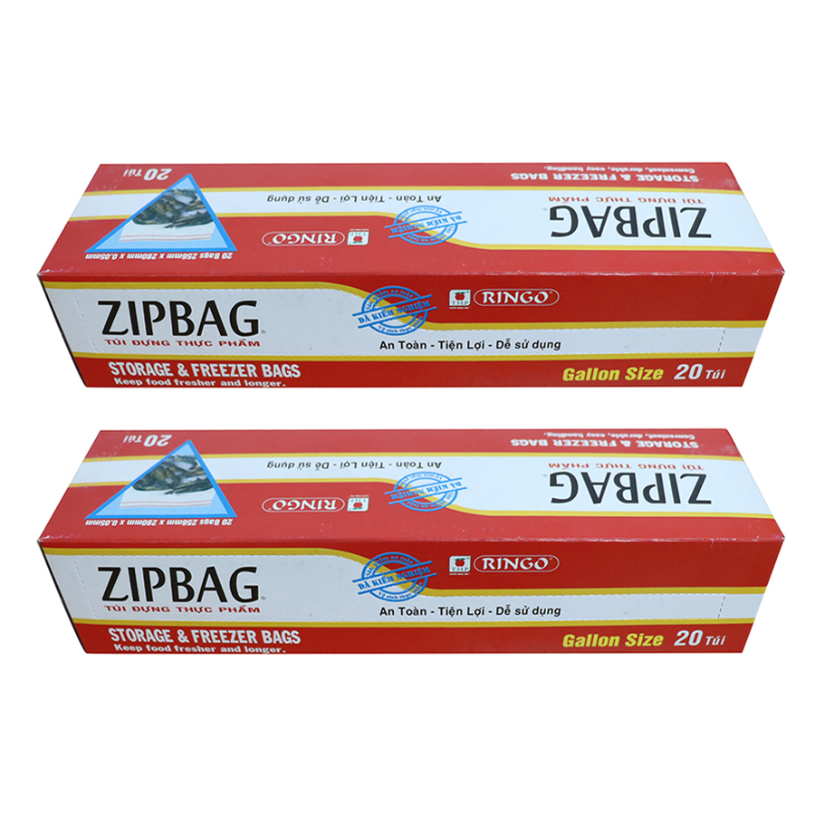 Bộ 2 Túi Zipbag Ringo Gallon (Hộp 20 Cái)