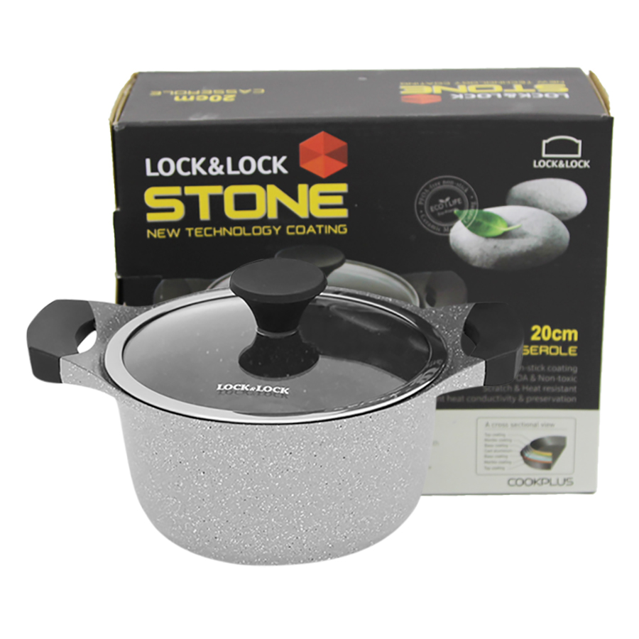 Nồi Lock&amp;Lock Stone 2 Tay Cầm LCA6202D-IH (20cm)