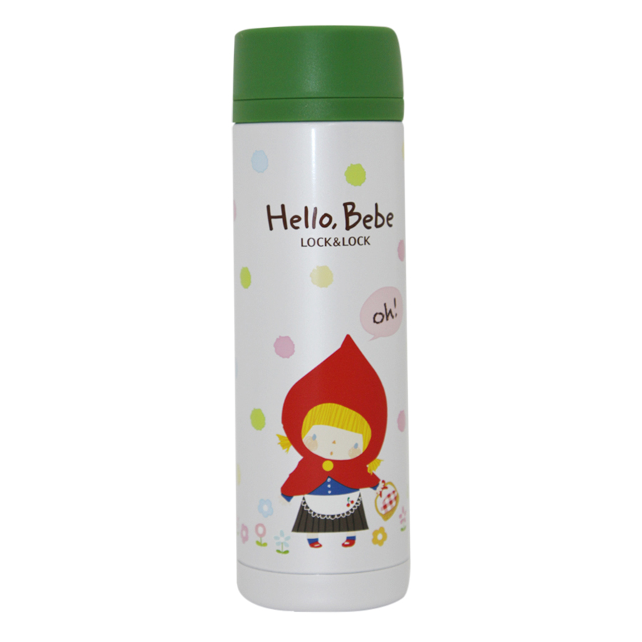 Bình Giữ Nhiệt Hello Bebe Hình Bông Tuyết Lock&amp;Lock HBB319 (330ml) - Xanh Lá