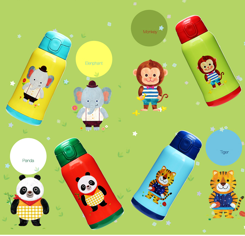 Bình Giữ Nhiệt Cartoon Panda Kids Vacuum Bottle Lock&amp;Lock LHC1435PDA (550ml)