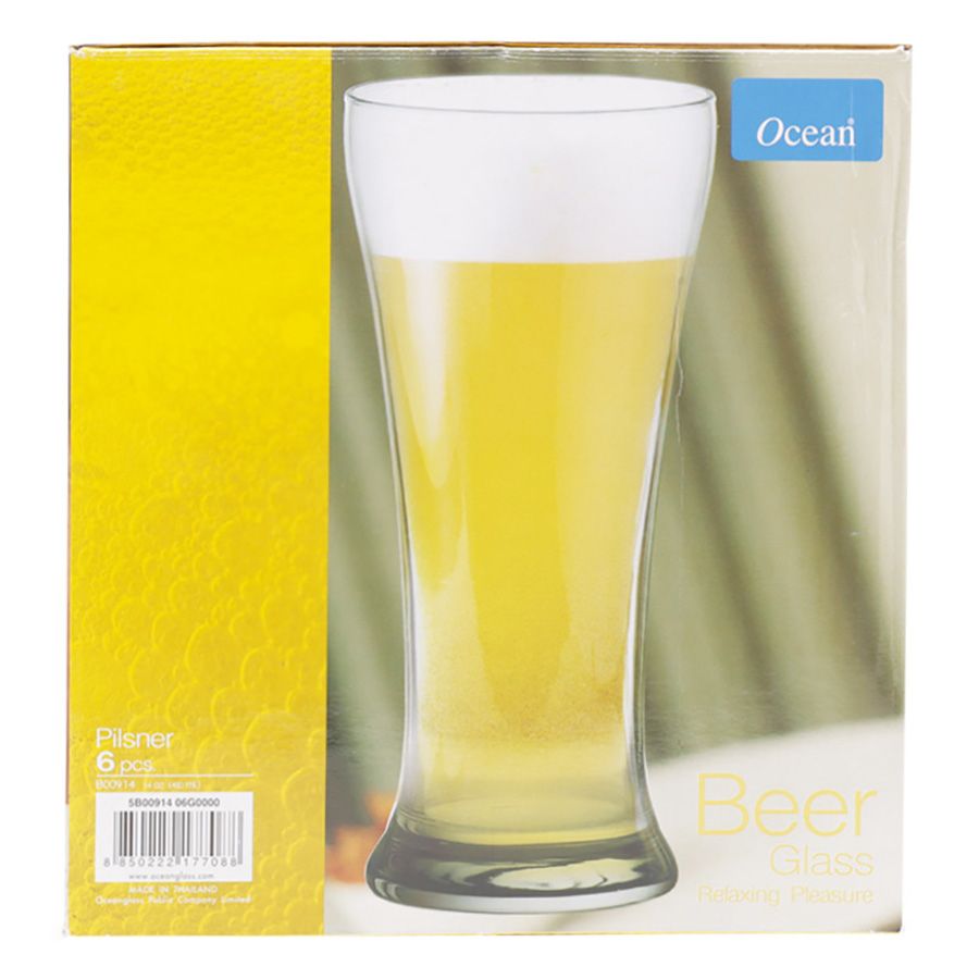 Bộ 6 Ly Thủy Tinh Ocean Pilsner 5B0091406G0000 (400ml)