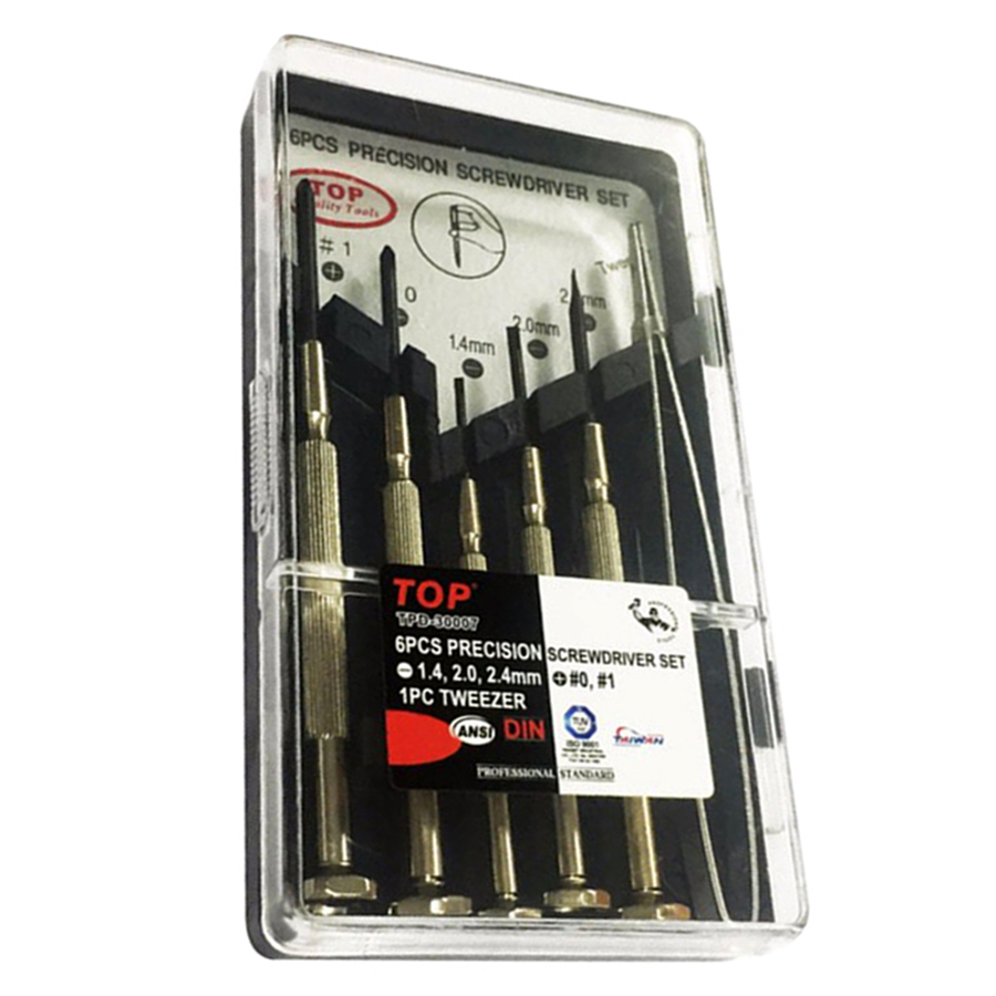 Bộ Tua Vít Có Nhíp Sửa Đồng Hồ, Laptop TOP TPD-30007