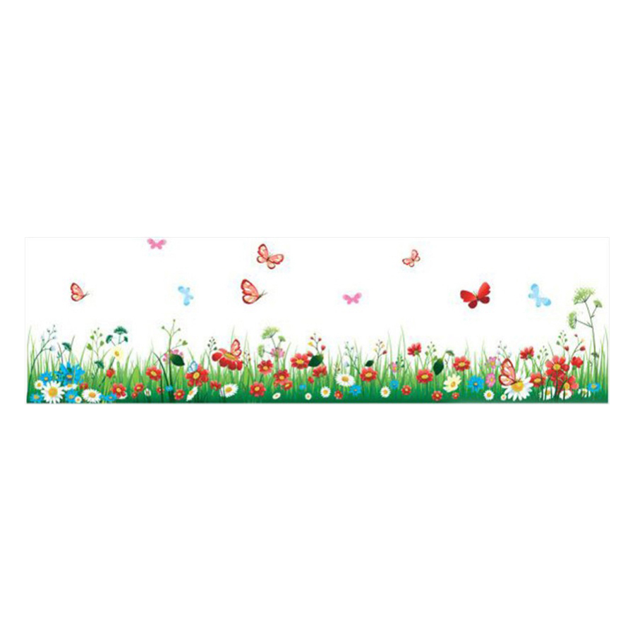 Decal Chân Tường Hoa Và Bướm Lala Shop DC888 - Mẫu 1 (40 x 135 cm)