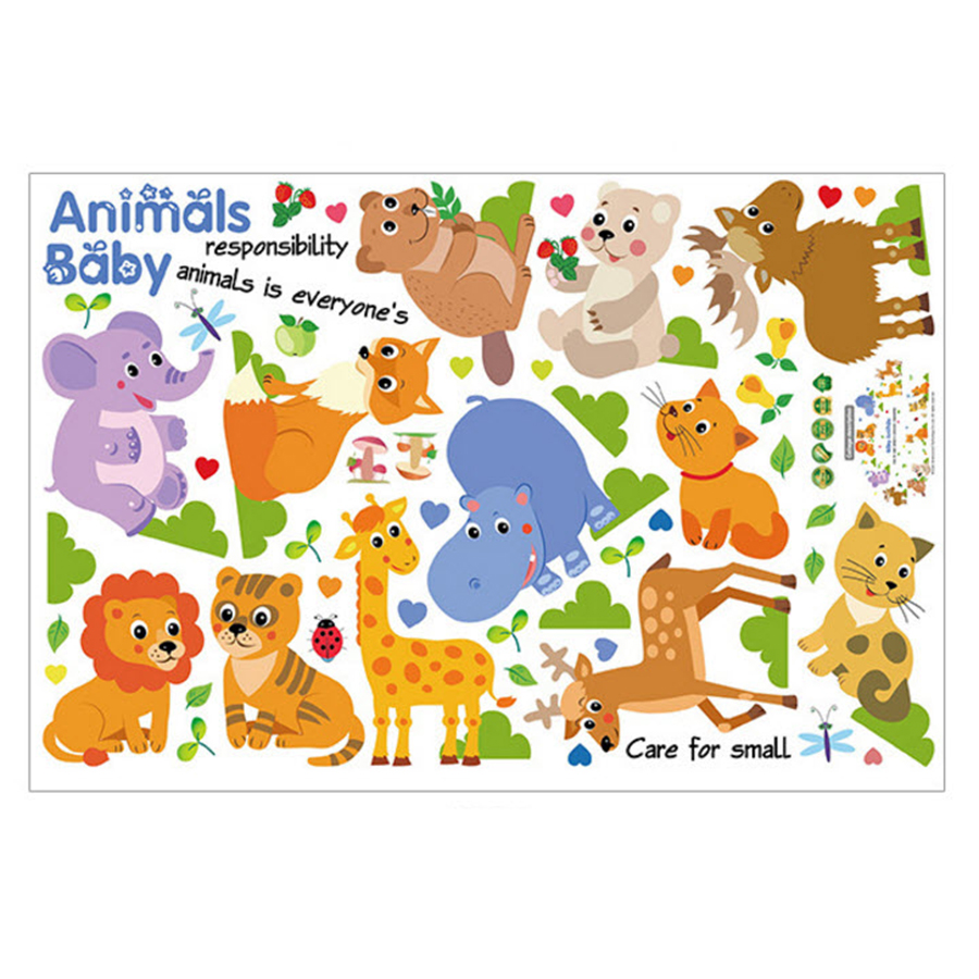 Decal Vườn Thú Baby Animals Lala Shop DC1737 (75 x 140 cm)