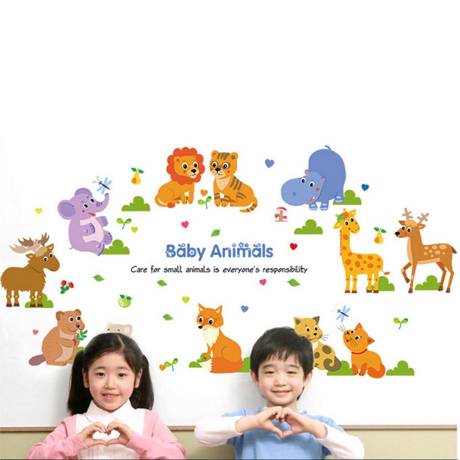 Decal Vườn Thú Baby Animals Lala Shop DC1737 (75 x 140 cm)