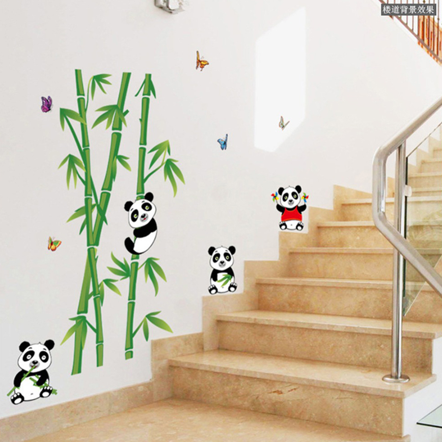 Decal Gấu Trúc Lala Shop DC985 - Mẫu 4 (120 x 115 cm)