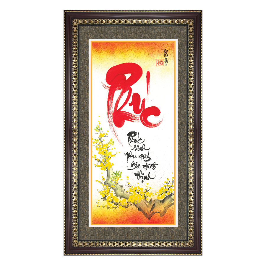 Tranh Khung Thư Pháp CHỮ PHÚC TPT_40-2 Thế Giới Tranh Đẹp
