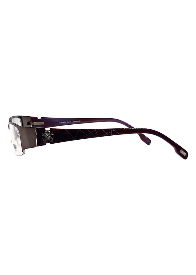 Gọng Kính Unisex Storm ST 0134 20 - Đen Tím Phối Bạc