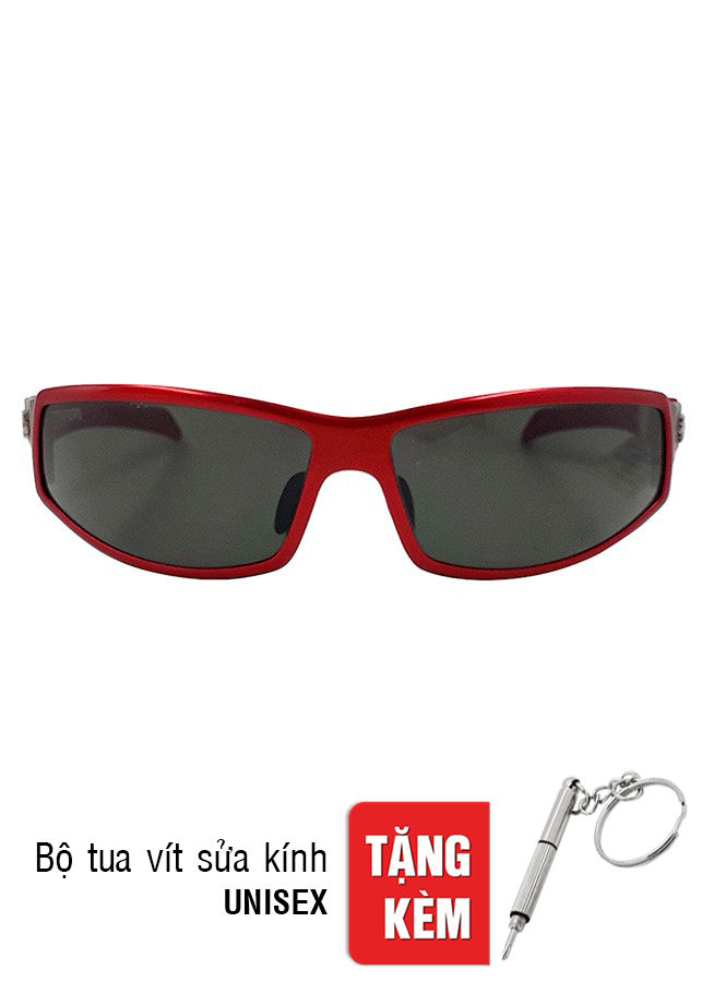 Kính Mát Unisex Ferrari FR 46 66A - Đen Khói + Tặng Bộ Tua Vít Sửa Kính