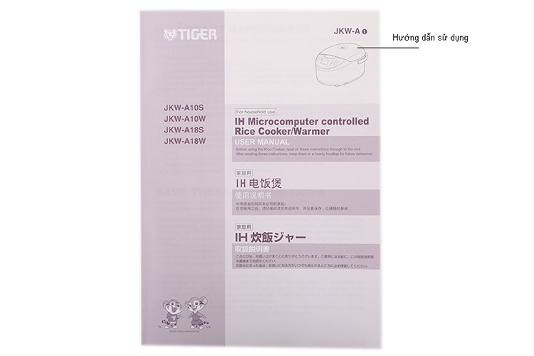 Nồi Cơm Điện Tử Tiger JKW-A18W - 1.8L - Hàng chính hãng