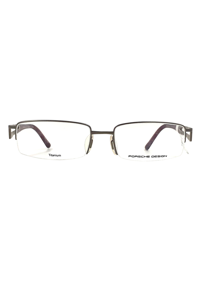 Gọng Kính Unisex Porsche Design P 8703 S1 C (56/18/145) - Nâu Đỏ Phối Bạc