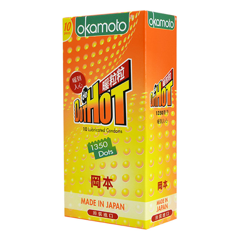 Bao Cao Su Okamoto Dot Hot (Hộp 10 Gói)