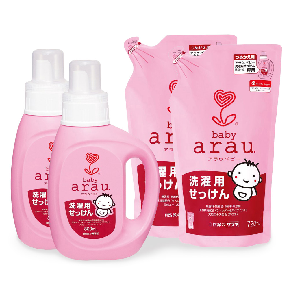 Combo 2 Nước Giặt Arau Baby Bình 800ml + 2 Túi 720ml