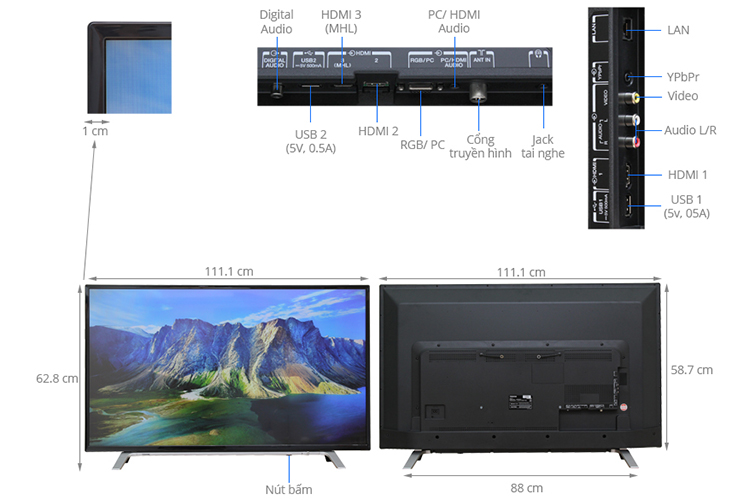 Smart Tivi LED Toshiba 49 inch 49L5650 - Hàng chính hãng