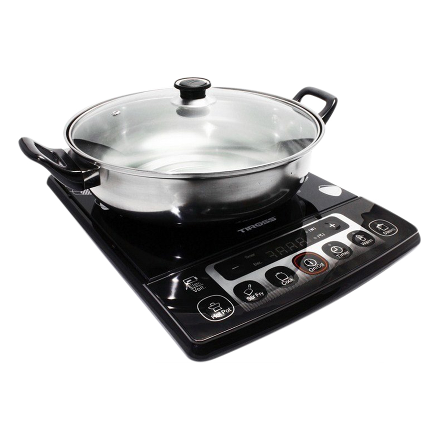 Bếp Điện Từ Mặt Kính Ceramic Tiross TS802 - Đen - Hàng chính hãng