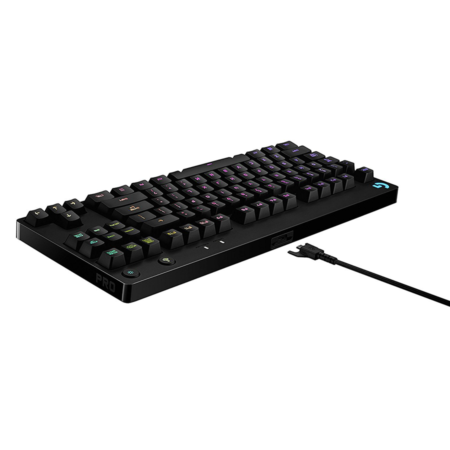 Bàn Phím Cơ Có Dây Logitech G Pro Gaming RGB Romer-G Switch Tenkeyless - Hàng Chính Hãng