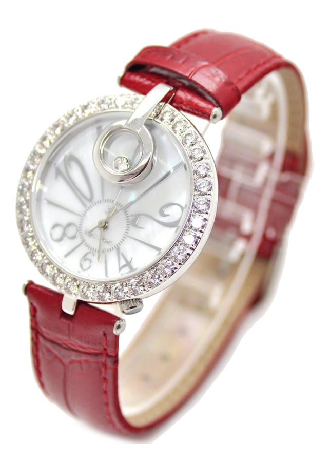 Đồng Hồ Nữ Dây Da Royal Crown 3850ST - Đỏ Đô