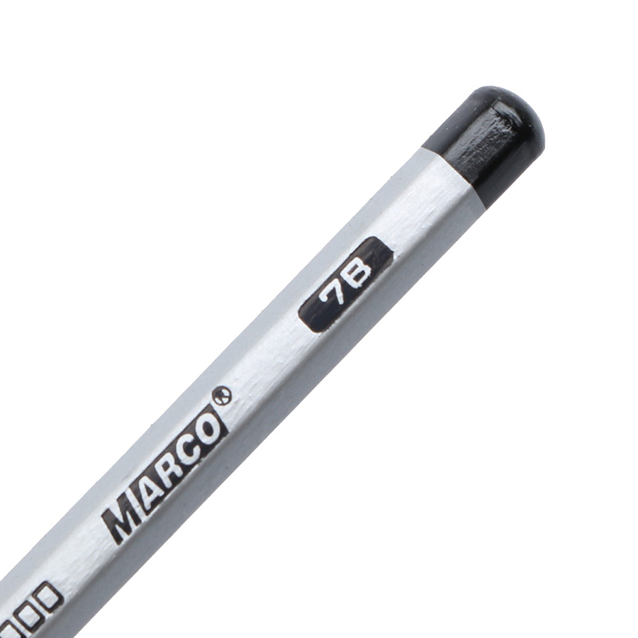 Vỉ 6 Bút Chì Đen Kĩ Thuật Marco 7000-12CB - 7B