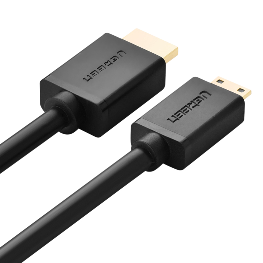 Cáp Mini HDMI To HDMI Ugreen HD108 10118 (3m) - Đen - Hàng Chính Hãng