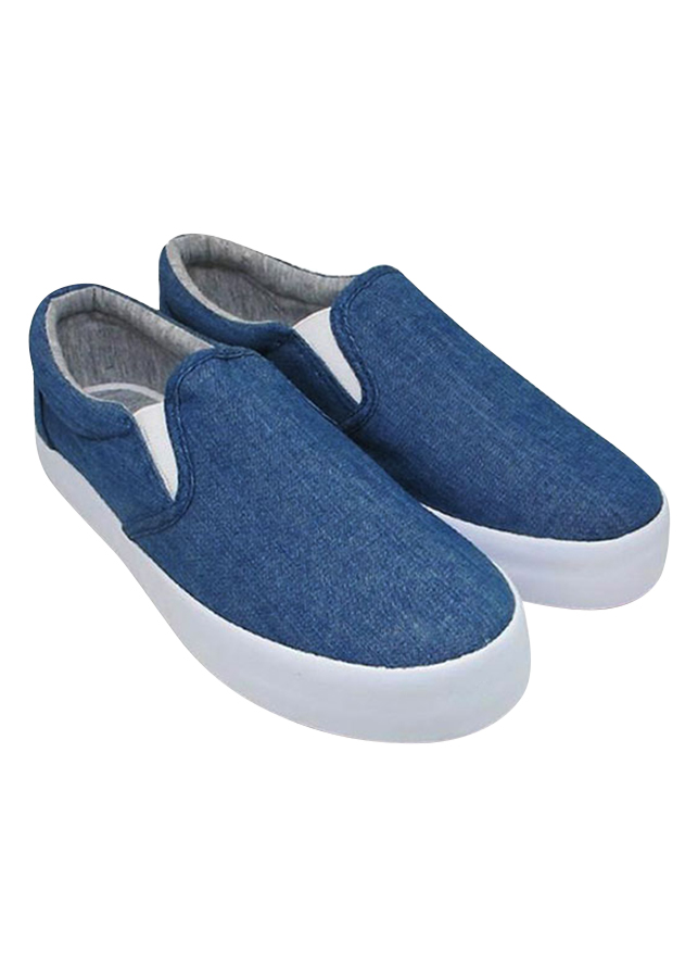 Giày Slip On Nữ D&amp;A L1603 - Xanh Bò