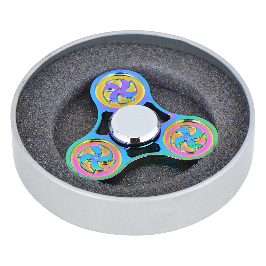 Con Quay Chong Chóng 3 Cánh 7 Màu - Rainbow Pinwheel Spinner CQ31 - Hàng Nhập Khẩu