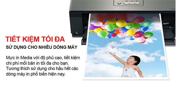 Mực In Màu Media Màu Vàng Cho Máy In Epson 100ml (Y) - Hàng chính hãng