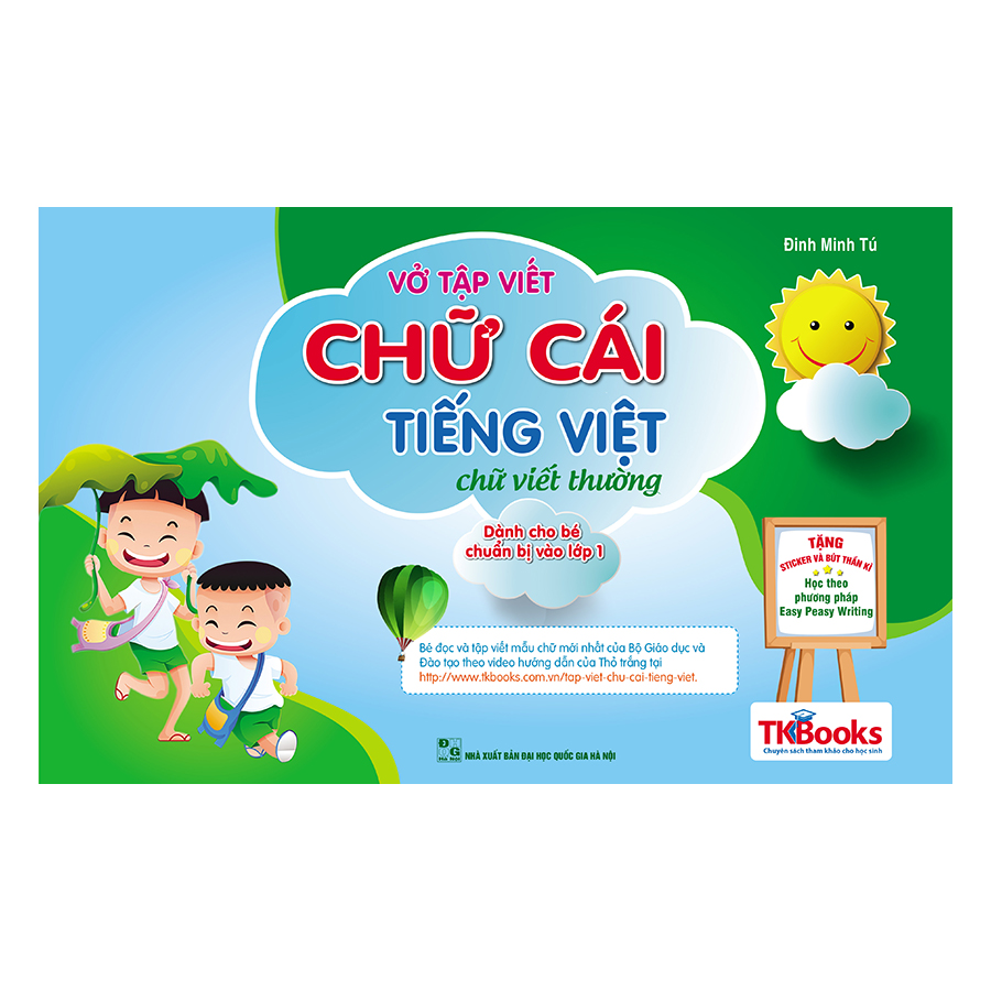 Vở Tập Viết Chữ Cái Tiếng Việt - Chữ Viết Thường - Dành Cho Bé Chuẩn Bị Vào Lớp 1 (Trọn Bộ 2 Cuốn)