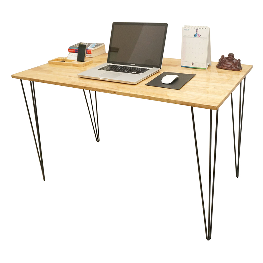 Bàn Làm Việc Simpledesk Mặt Chữ Nhật Chân Cách Điệu HomeOffice SPD68011 - Màu Gỗ (1.2m)