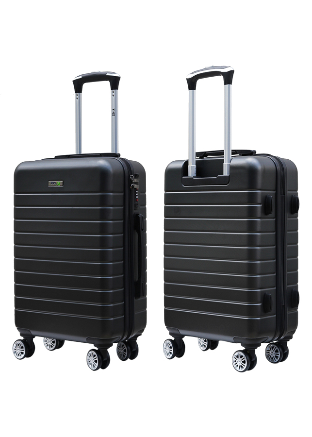 Bộ 2 vali nhựa kéo size 20 + 24inch TRIP PC911 màu đen