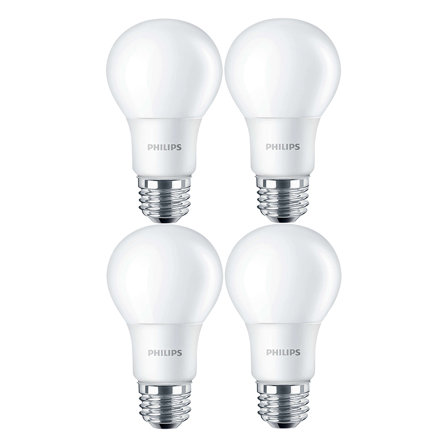 Bộ 4 Bóng Đèn Philips LED Ledbuld 10.5W 3000K E27 A60 - Ánh Sáng Vàng  - Hàng Chính Hãng