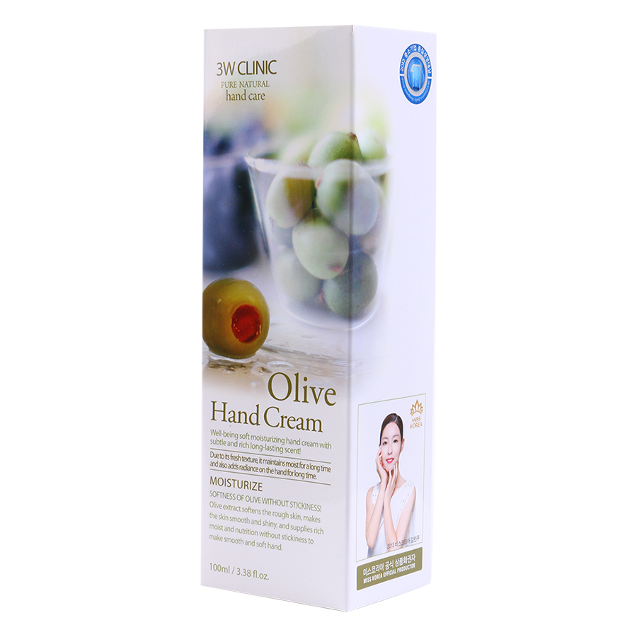 Kem Dưỡng Da Tay Hoa Quả 3W Clinic Olive (100ml)