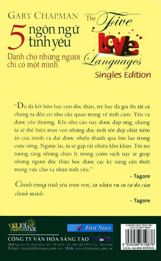 5 Ngôn Ngữ Tình Yêu Dành Cho Những Người Chỉ Có Một Mình (Tái Bản)